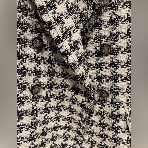 NWT Mango Houndstooth Tweed Blazer XXS - Picture 5 of 8